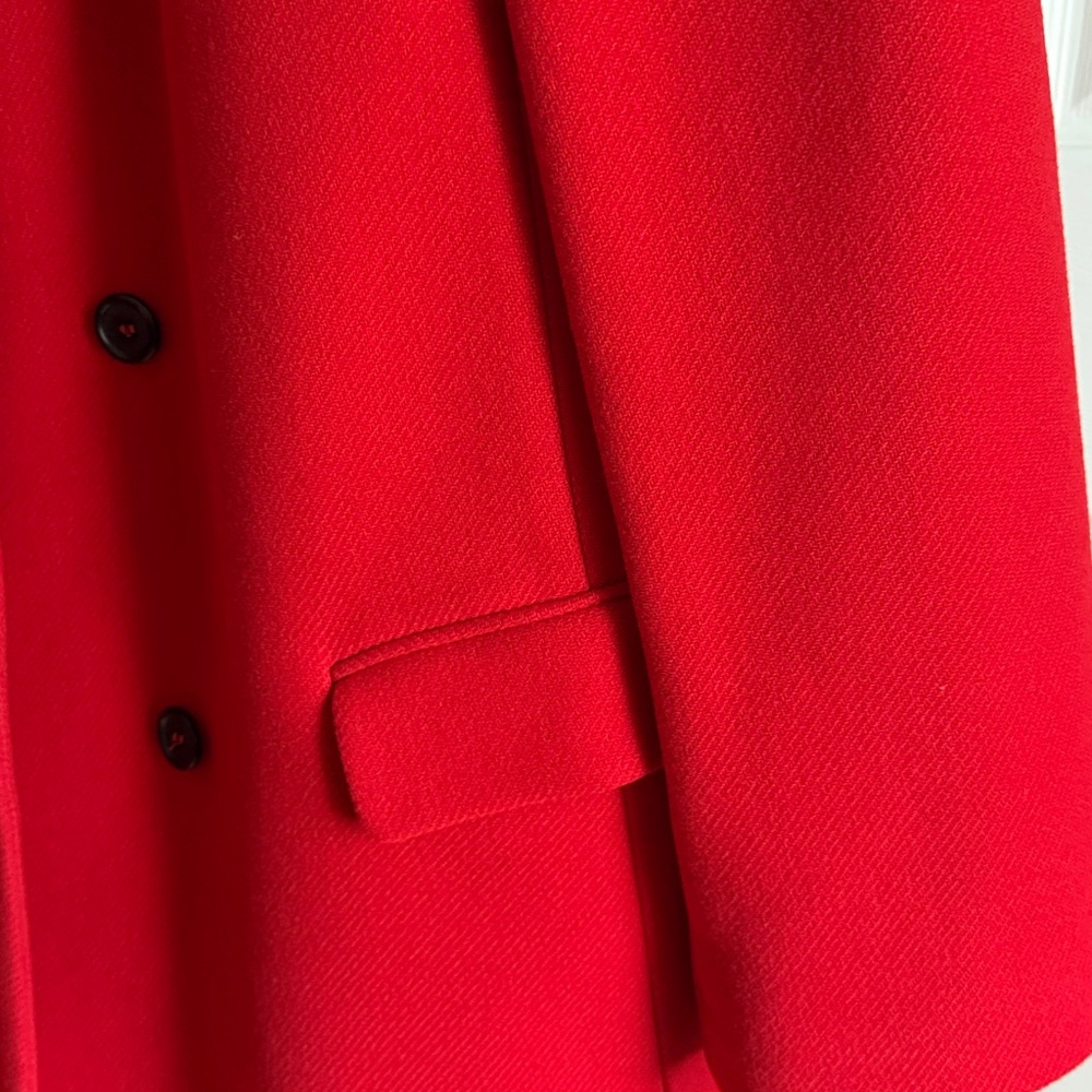 Zara Women's Vibrant Red Coat - Picture 4 of 6